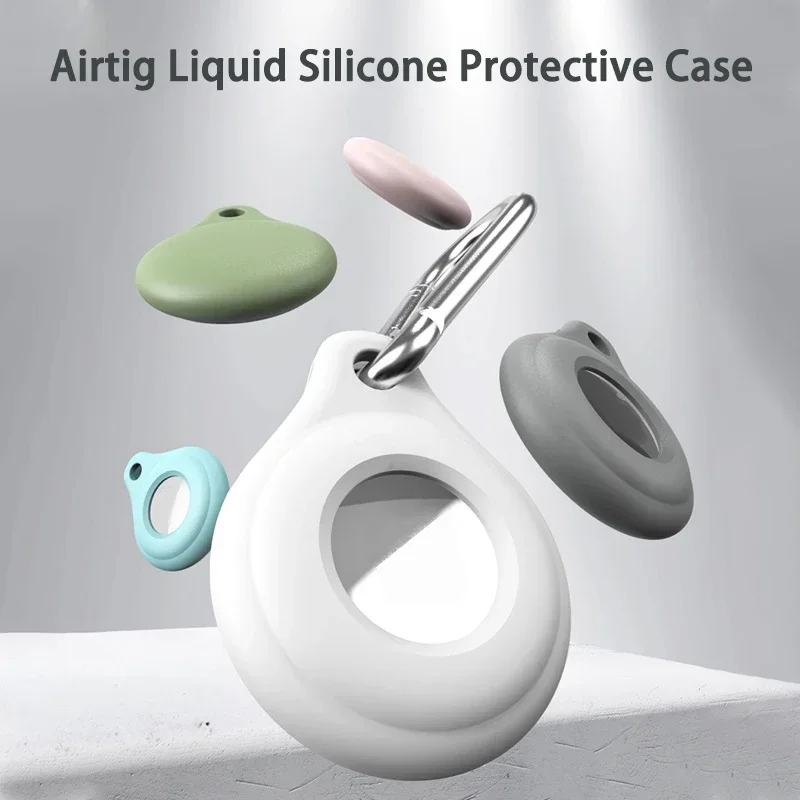 Custodia Per Apple Airtags Portachiavi Airtags Custodia Con Portachiavi Anti-Smarrimento Guscio Protettivo In Silicone Per Apple Airtag Air Tag Tracke