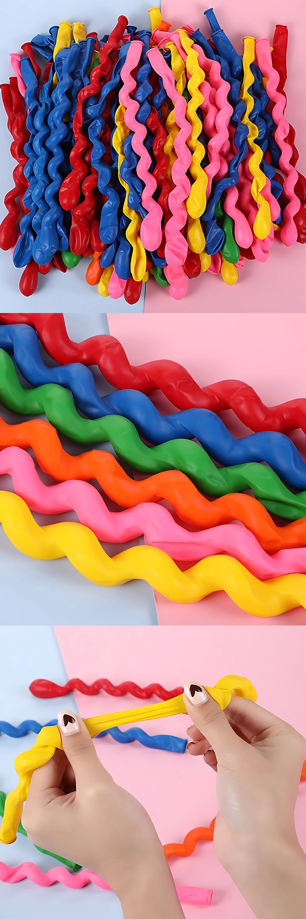 20/50/100PCS Spirale Ballon Twisted Latex Ballons Geburtstag Hochzeit Party Nette Spaß Kinder der Tag Dekoration Geschenk Jungen Mädchen ZYF – Detail 3