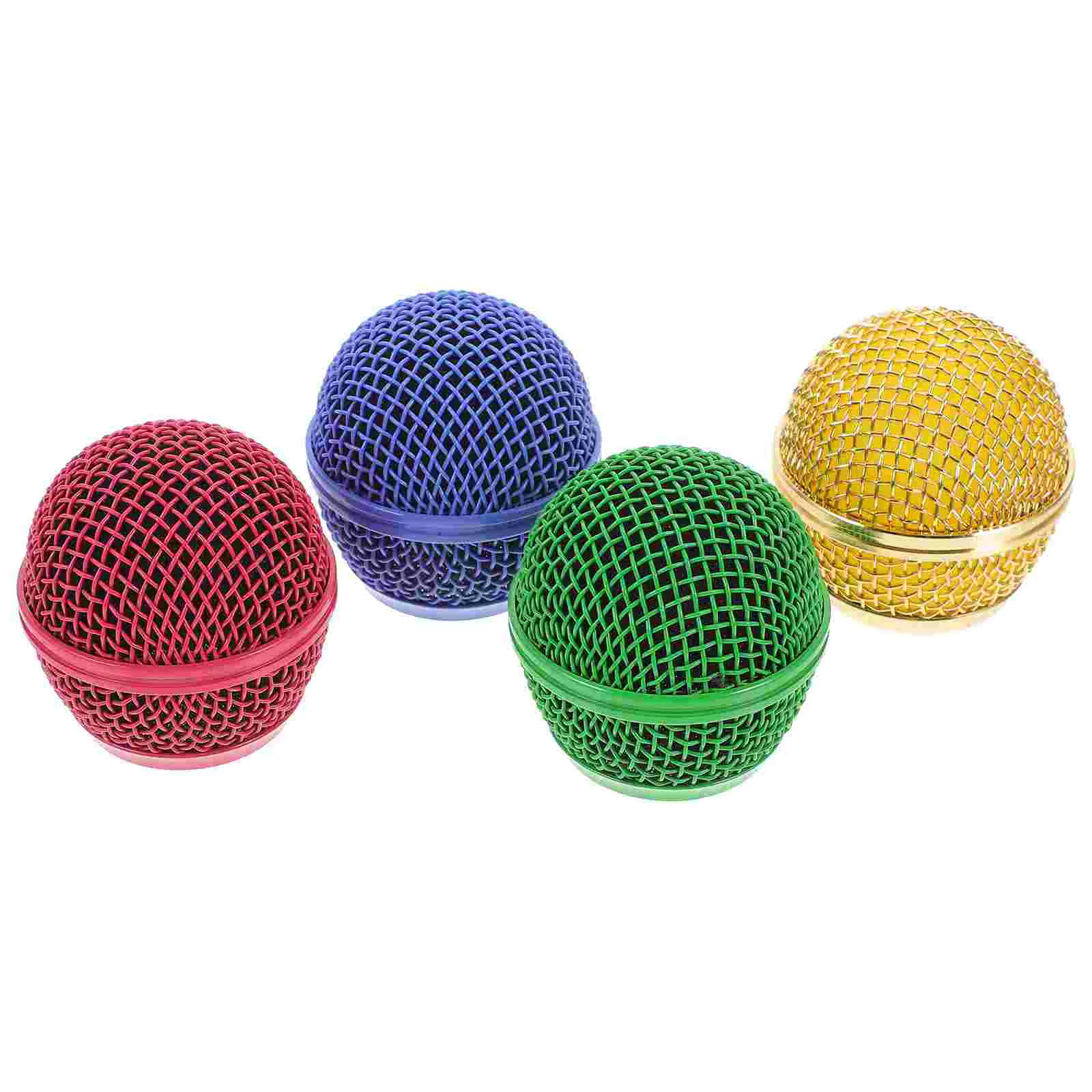 

4 Pcs Colored Microphone Accessories Wireless Metal Grille for Liftupstyle Supplies Replacement