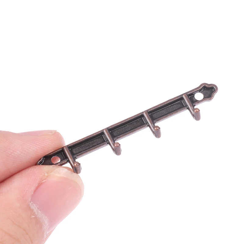 1Pc 1/12 Dollhouse Metal Clothes Racks Wall Hook Dollhouse Miniature Furniture Dolls House Accessories Pretend Play Toys 6
