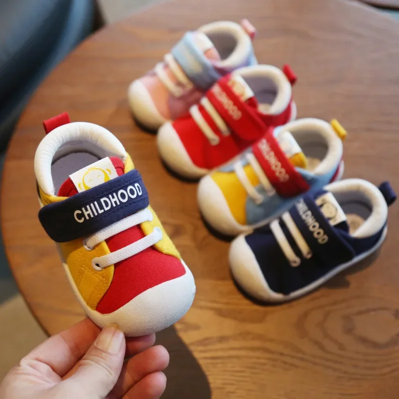 Spring Infant Toddler Shoes Girls Boys Casual Canvas Shoes Soft Bottom Comfortable Non-slip Kid Baby First Walkers