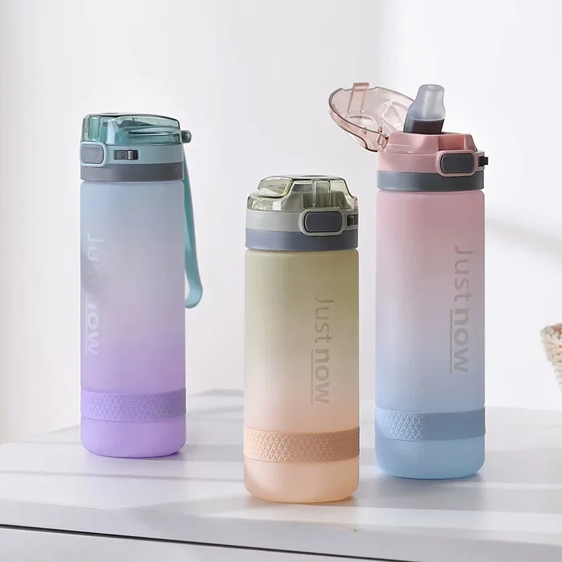 400ml/600ml Water Bottle With Straw BPA Free Portable Outdoor Sport Plastic Bottles