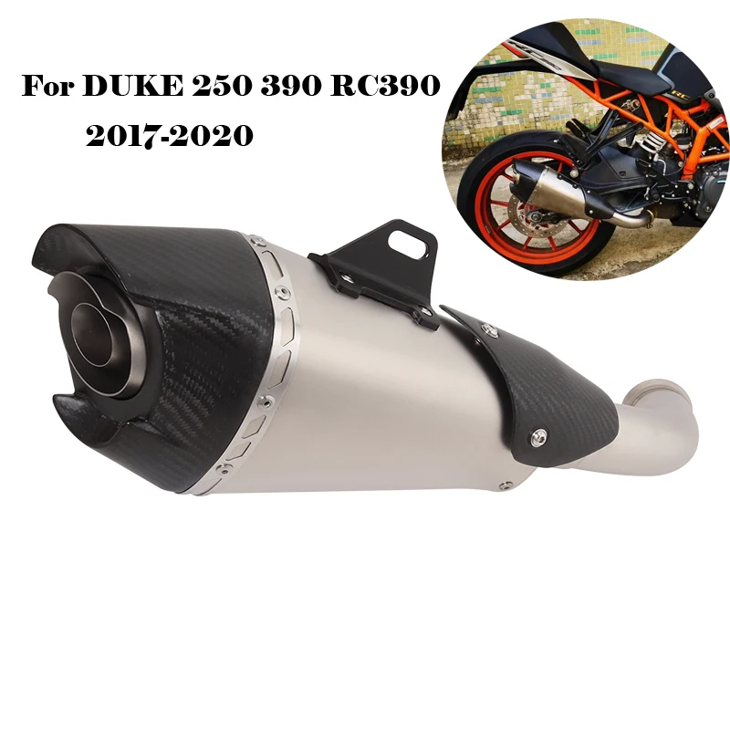 

Motorcycle Exhaust Pipe System Muffler Escape DB Killer Mid Link Tube Slip On Modified For DUKE 250 390 RC390 2017-2020 Years