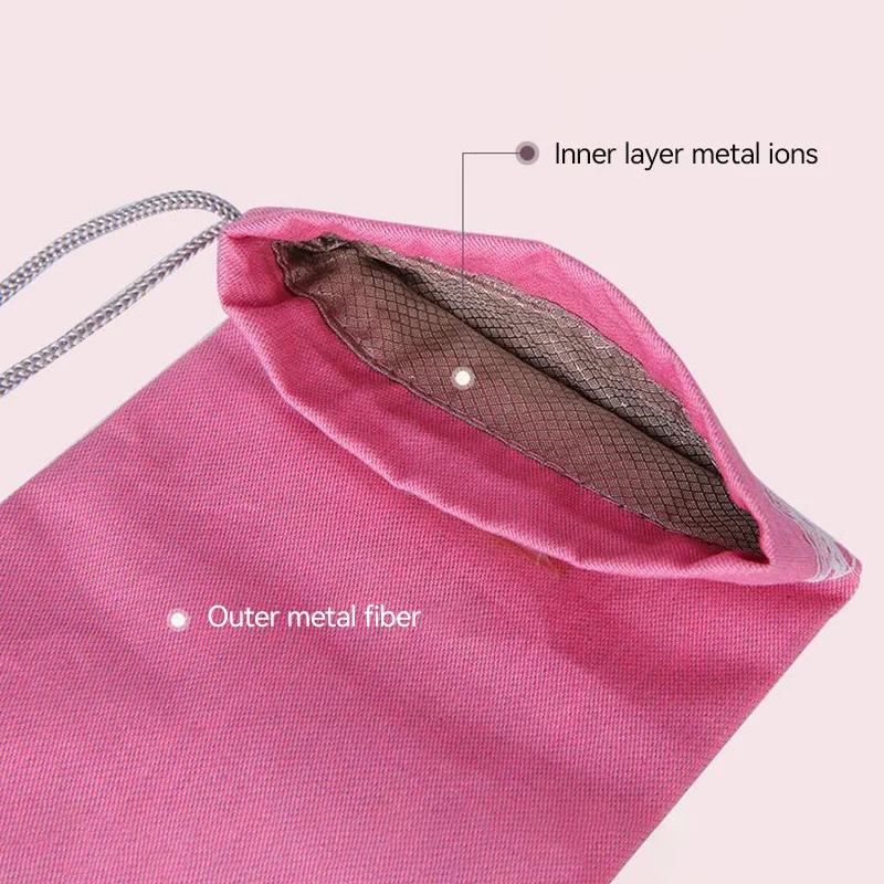 Radiation Protection Silver Fiber Phone Pouch - EMF Shielding & Anti-Theft Case