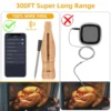 Digital Newest 350ft Wireless Meat Food Thermometer,Smart APP Control Bluetooth Kitchen Thermometer for Cooking,Oven,Grill,BBQ 6