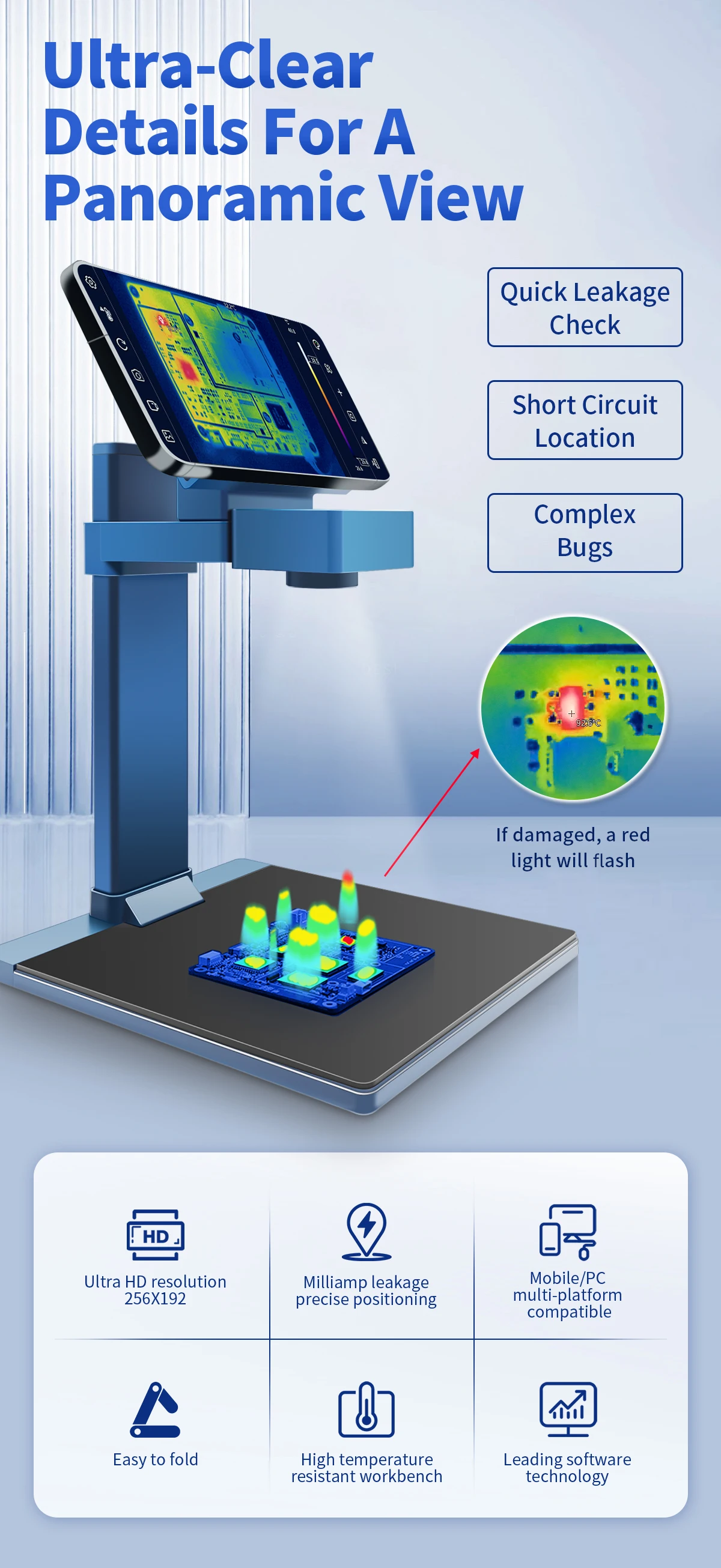 3D Image Infrared Thermal Imager 265*192 IR Sensor With Macro Lens Thermal Camer