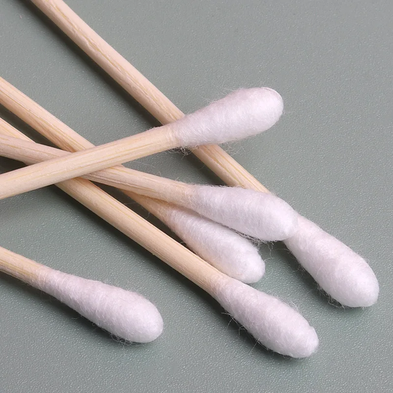 Cotton Swabs Double Pointed Cotton Buds 100/500 Count Bamboo Sticks For Personal Nail Art Makeup Tools