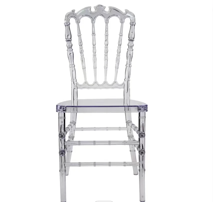 100PCS Factory Price Durable Crystal Resin Tiffany Chavari Chairs Detachable Chair For Hotel Wedding Meeting