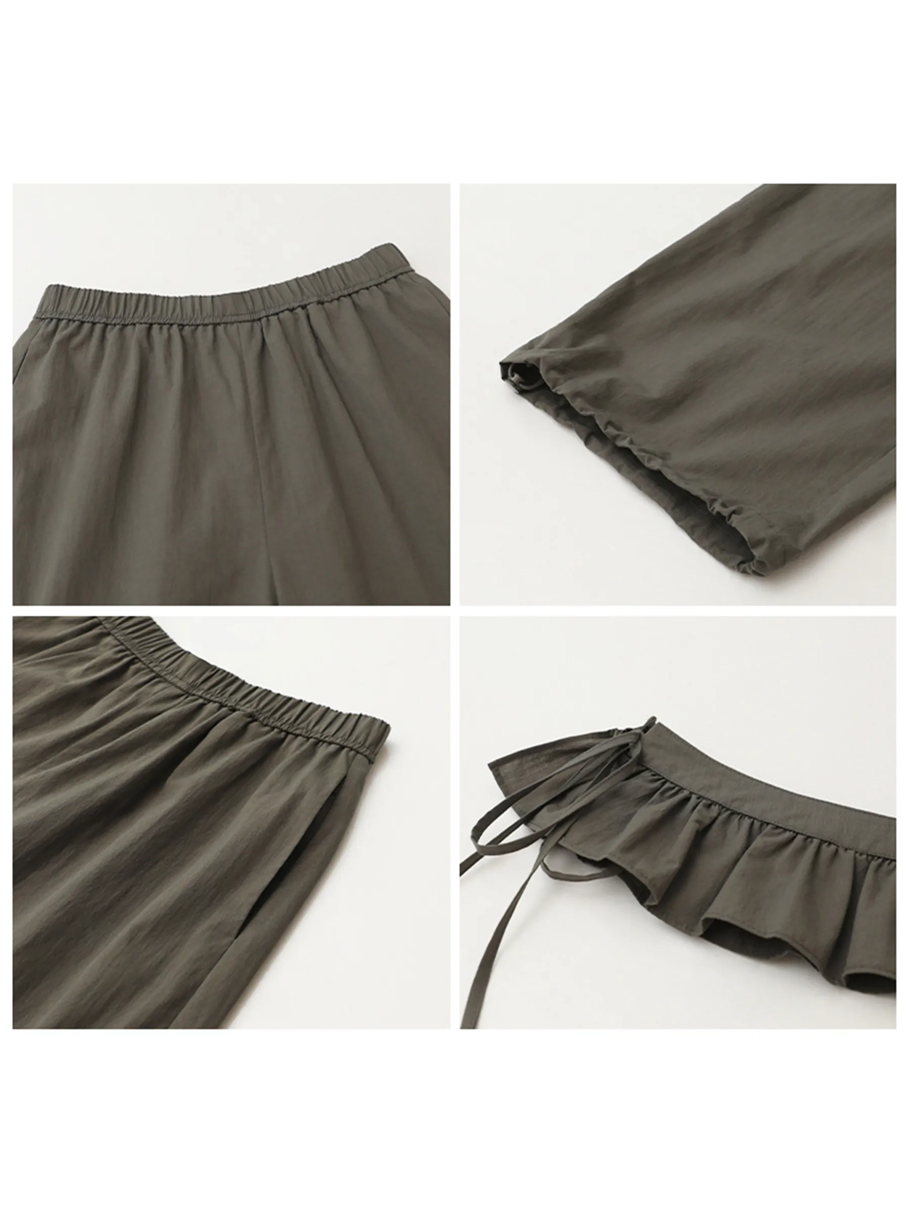 CHIC VEN Fashion Damesbroek Effen Losse Casual Broek met Elastische Taille en Wijde Pijpen Damesbroek voor Meisjes Lente/Zomer 2026_voghion.com