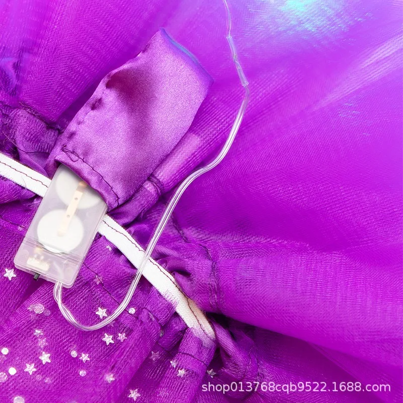 LED Glowing Light Kids Girls Princess Tutu Skirts Children Cloth Wedding Party Dancing Miniskirt Costume Cosplay Led Clothing