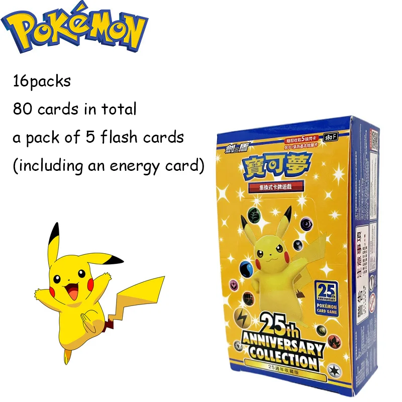 Pokemon Cards Celebrations PTCG 25th Anniversary of the US Version Pikachu  Flash Cards Game Toys Badge Box Christmas Gifts - AliExpress