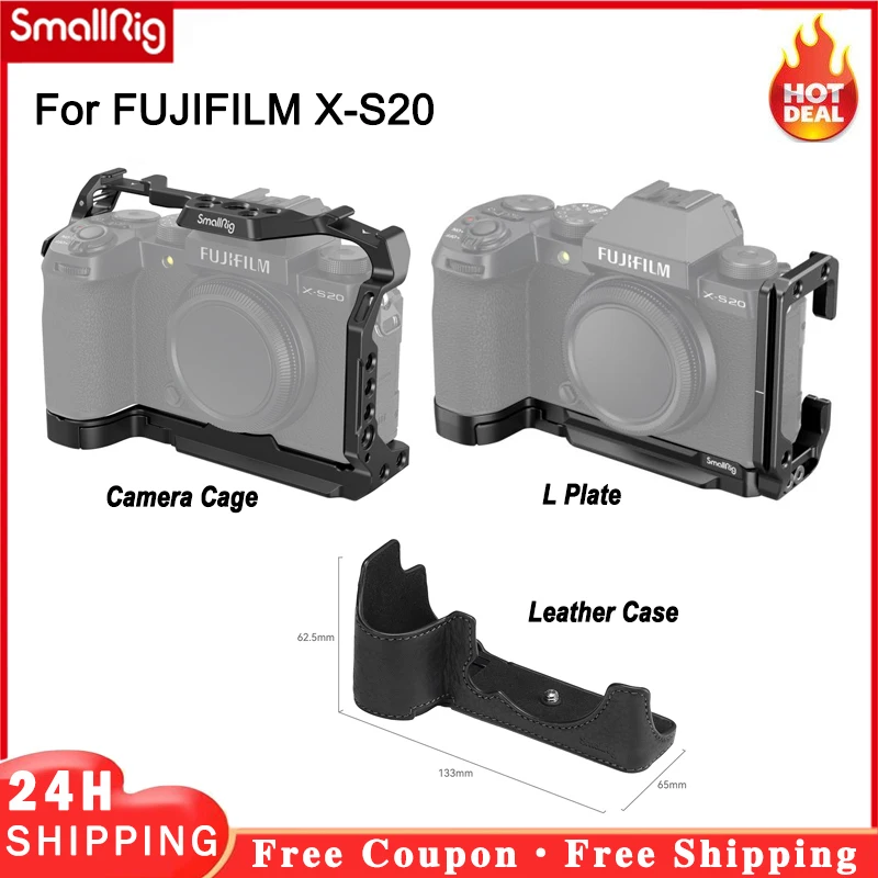 Per Fujifilm X-S20 Staffa Piastra L A Sgancio Rapido/Gabbia Per Fotocamera/Custodia In Pelle Per Fotocamera Fuji X-S20 Smallrig 4230/4231/4232