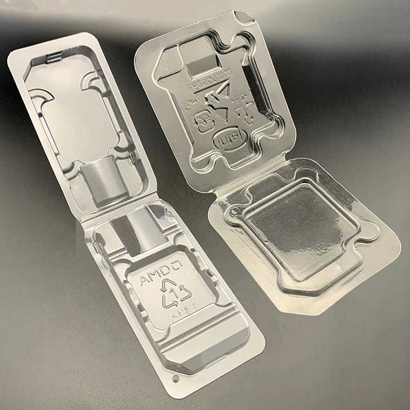 10-Pack CPU Clamshell Tray Box - Durable Case