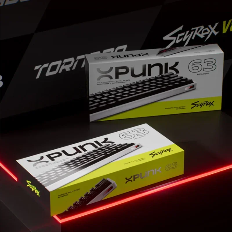 新しい SCYROX Xpunk63 磁気スイッチ 8 18K メカニカルキーボード有線