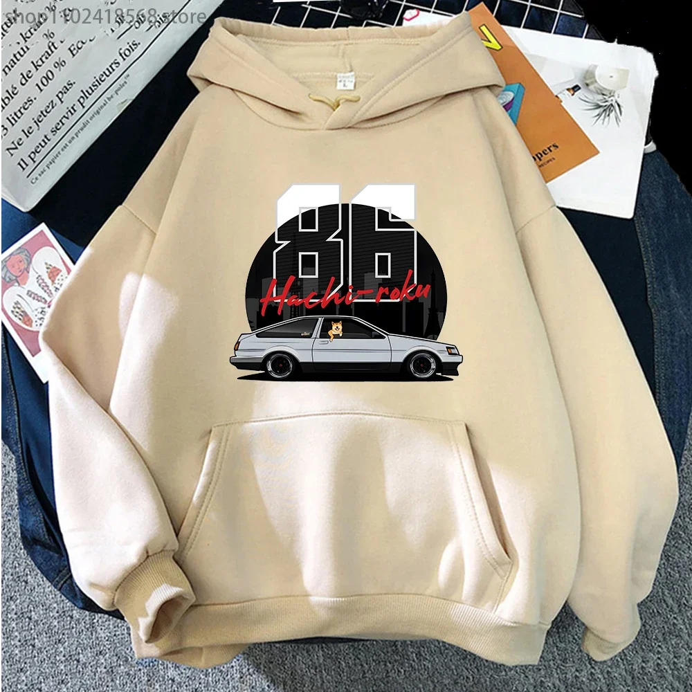 

AE86 Jdm Car Initial D Hoodie Japanese Anime Sweatshirts Y2K Clothes Streetwear Women Men Clothing Long Sleeve Pullover Sudadera