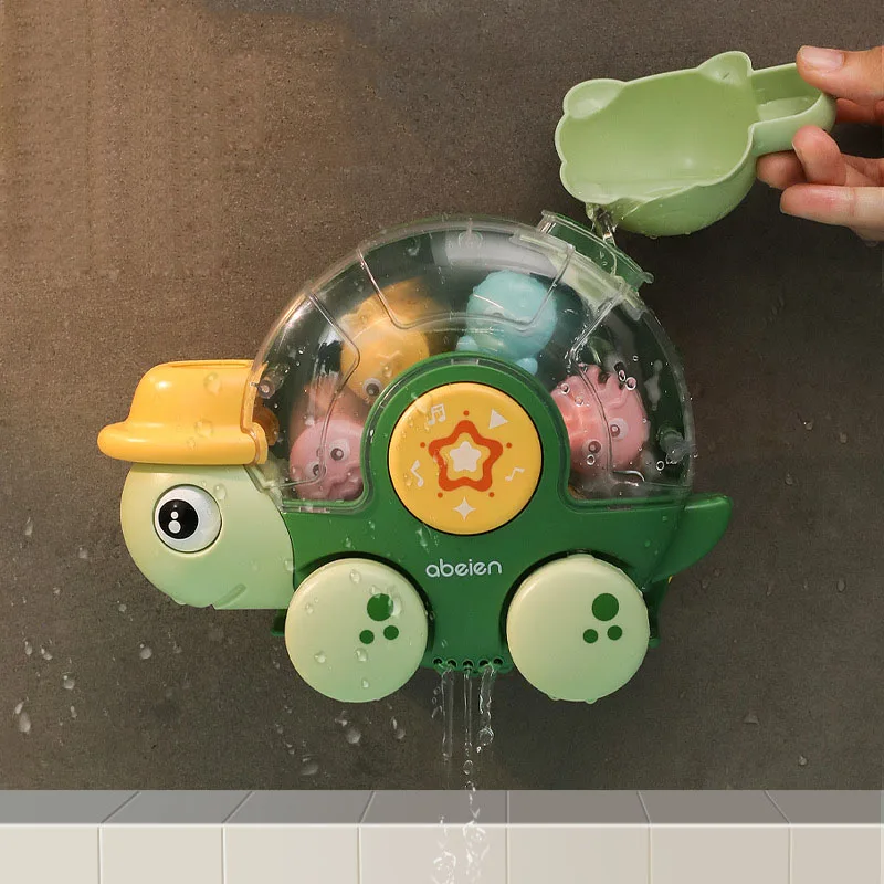 

Baby Bath Toys For Kids Shower Bubble Toys Children Bathtub Water Toy Play Wate Spray Toy Set Turtle Twirling Waterwheel Toys