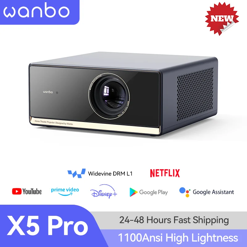 Wanbo X5 Pro New Projector Full HD 1080P Proyector Support Online