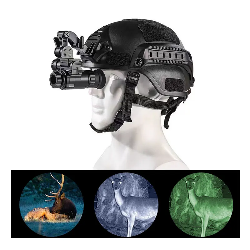 NVG10NightVisionGoggleGreenMonocularWIFI1080pTacticalHelmet