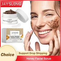 Honey Facial Scrub Remove Dead Skin Blackhead Deep Clean Oil Control Shrink Pores Moisturize Brighten Cleanser Exfoliating Cream 1