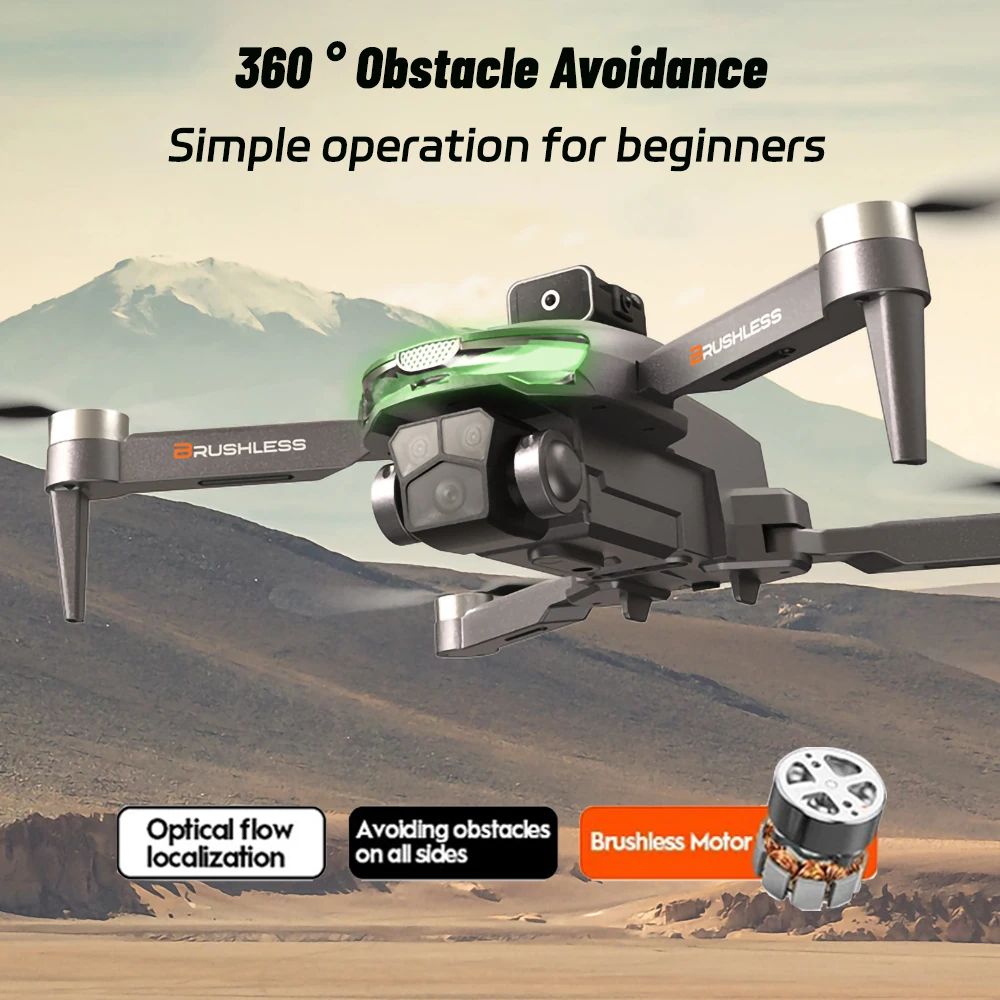 FPV 지능형 장애물 회피 브러시 모터, 광학 흐름 포지셔닝, RC 쿼드콥터 완구, A17 드론, 360 °, 8K HD, 3 카메라, 신제품