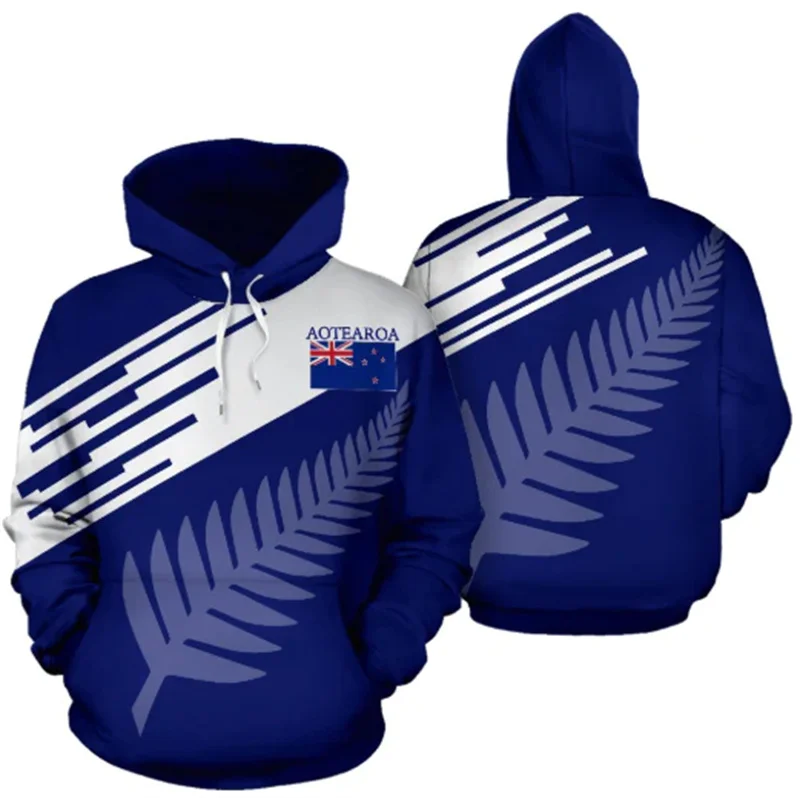 

3D Printed New Zealand Aotearoa Silver Fern Hoodie Y2k Flag New In Hoodies & Sweatshirts For Men Pullover Women Clothes Top