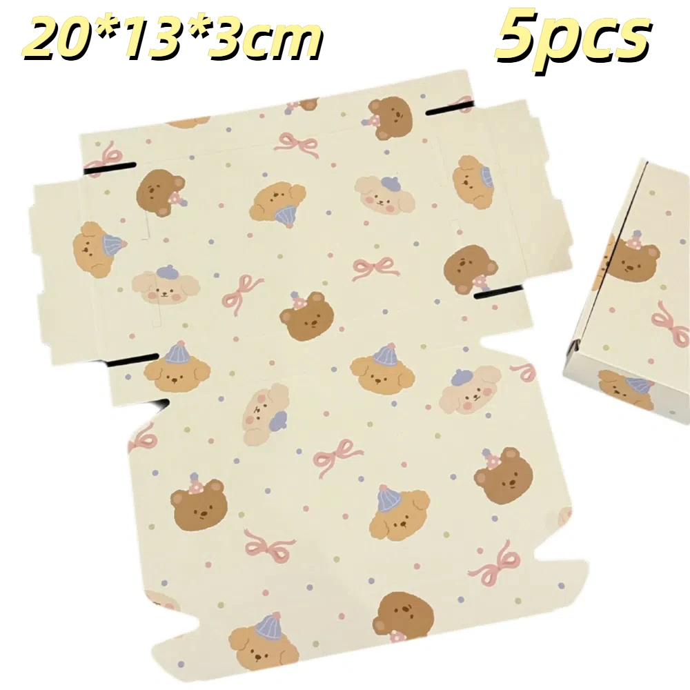 5Pcs/set Milk Yellow Airplane Box Thickened Cute Cartoon Packaging Box Corrugated Reusable Gift Packaging Box Gift Packaging