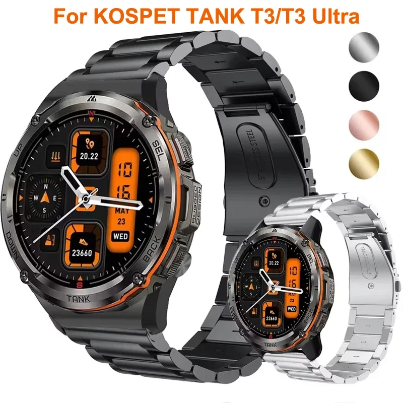 Stainless Steel Smartwatch Strap - 22mm Enhanced Bracelet Wristband Belt