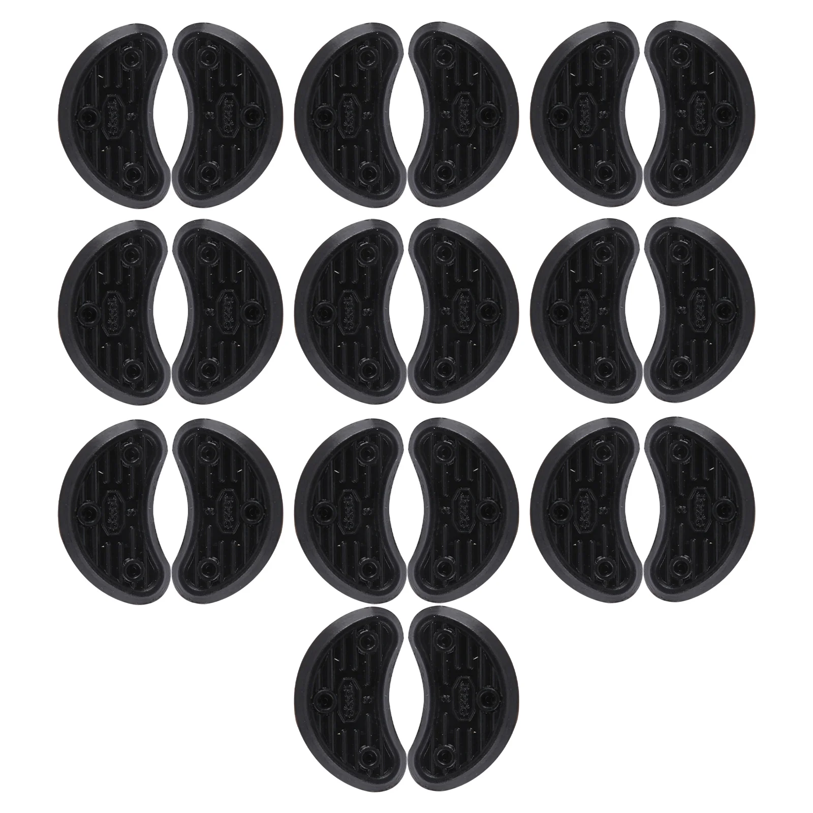 

10 Pairs Anti Shoes Pads Horseshoe- shaped Shoe Grips Noise Reduction Sole Protectors for Men Black 3