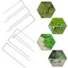 10/20pcs Landscaping Staples Galvanized Garden Stakes U-tape Artificial Turf Sod Pins Stakes Pet Fence Securing Pegs 5