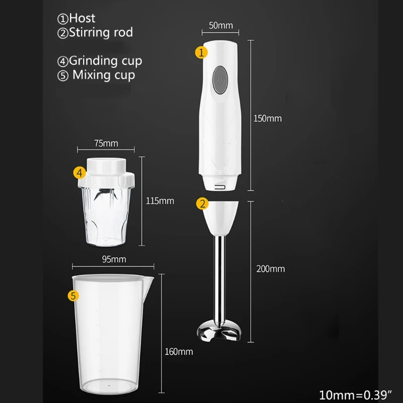 Electric Handheld Blender Espresso