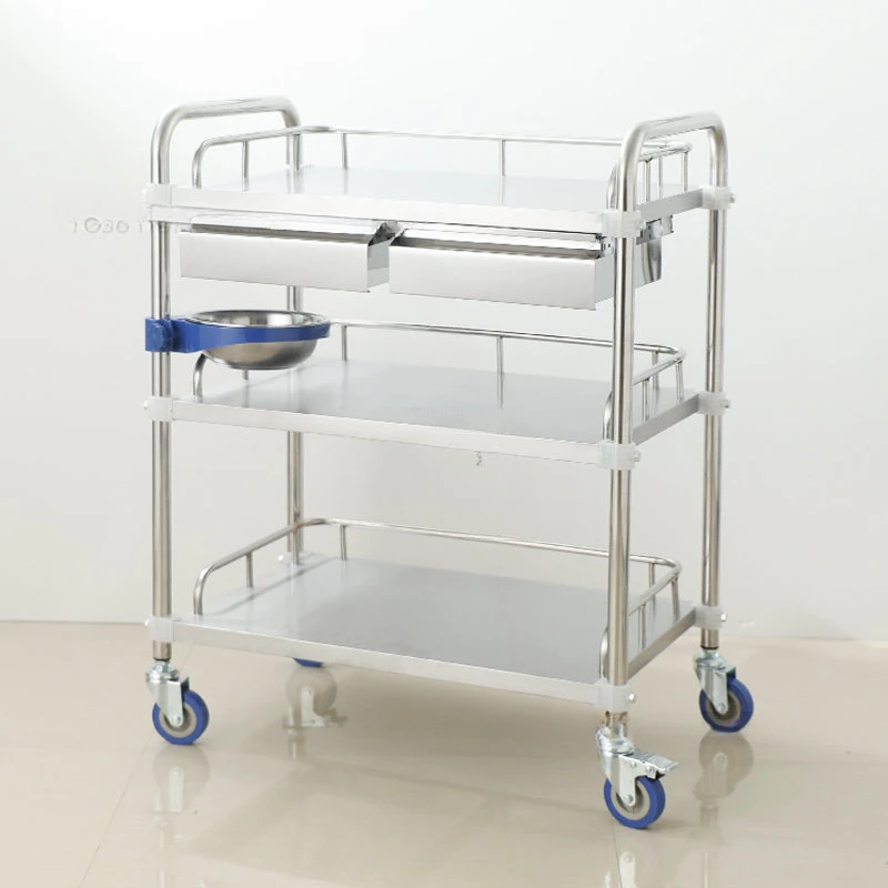 

Modern Stainless Steel Salon Trolleys Creative Salon Furniture Hospital Mobile Storage Trolley Beauty Salon Medical Tool Trolley