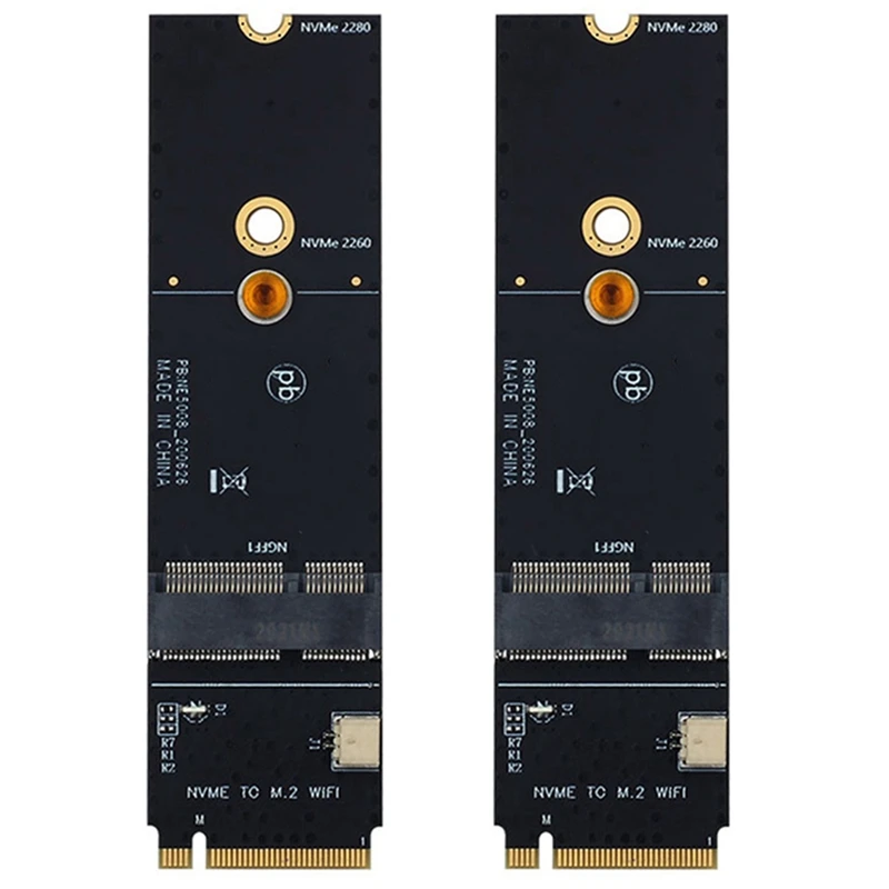 

2X Беспроводной M.2 A + E ключ слот для M.2 M ключ Wifi Bluetooth адаптер для AX200 9260 Bcm94352z карта Nvme PCI Express SSD порт