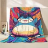 Pokemon Snorlax Flannel Fluffy Fleece Blanket for Home Bedroom Bed Sofa Office Children's Cover Adult Soft Blanket Kid Cute Gift 6
