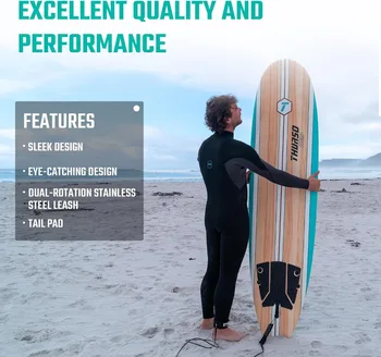7ft Soft Top Foam Beginner Surfboard for Adults and Kids Perfect Longboard for Surfing Beach Fun and Water Sports Lightweight 2