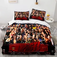 Wrestling Game WWE EAW Bedding Set Duvet Cover Bedroom Comforter Covers Single Twin King ​Size Quilt Cover Home Textile 2/3PCS 1