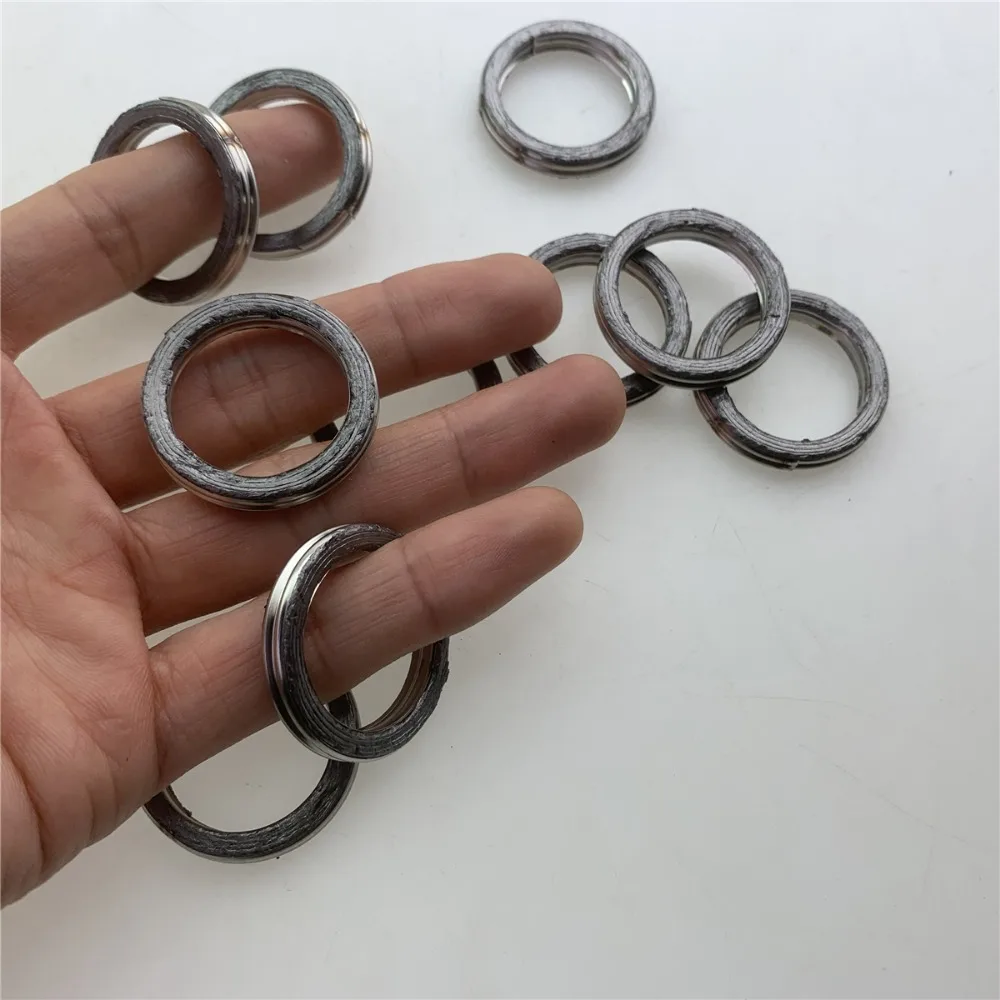 6PCS For GN125 GS150 GN250 motorcycle exhaust pipe O-type gasket installed in cylinder head between exhaust port and inlet