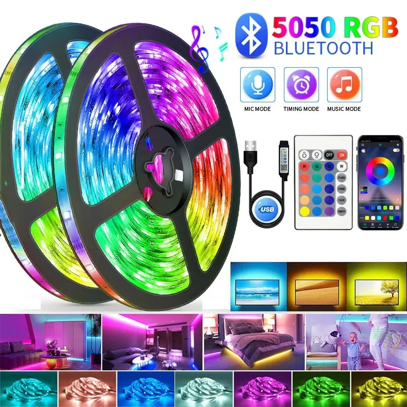 TIRA DE LUCES LED RGB 5M CON CONTROL REMOTO | Moda De Mujer | México