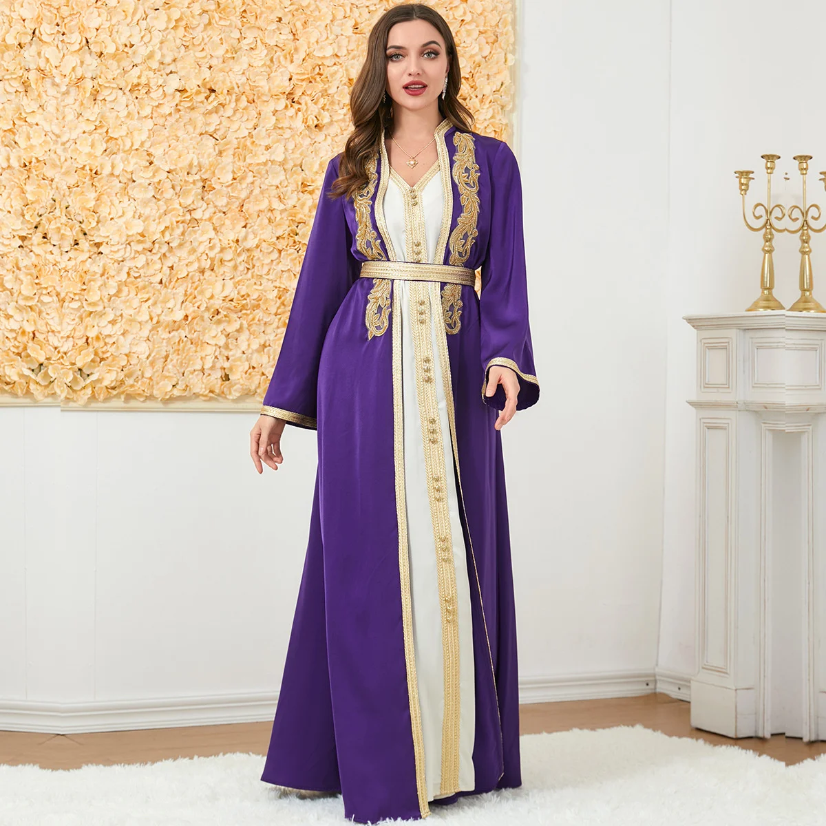 

2023 Women's Arab Muslim Satin Dress Abayas For Women Long Formal Occasion Middle Eastern Dresses Turkey Burka Burqa Kuftan