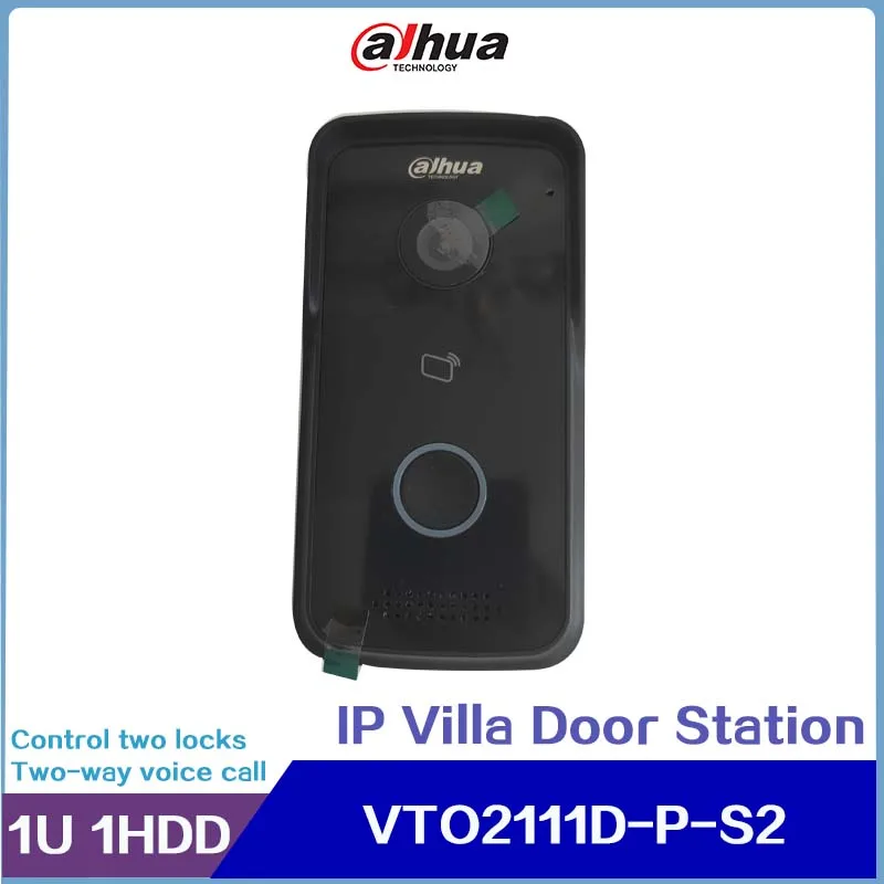 

Dahua VTO2111D-P-S2 IP дверная станция для виллы, поддержка управления двумя замками и двустороннего голосового вызова
