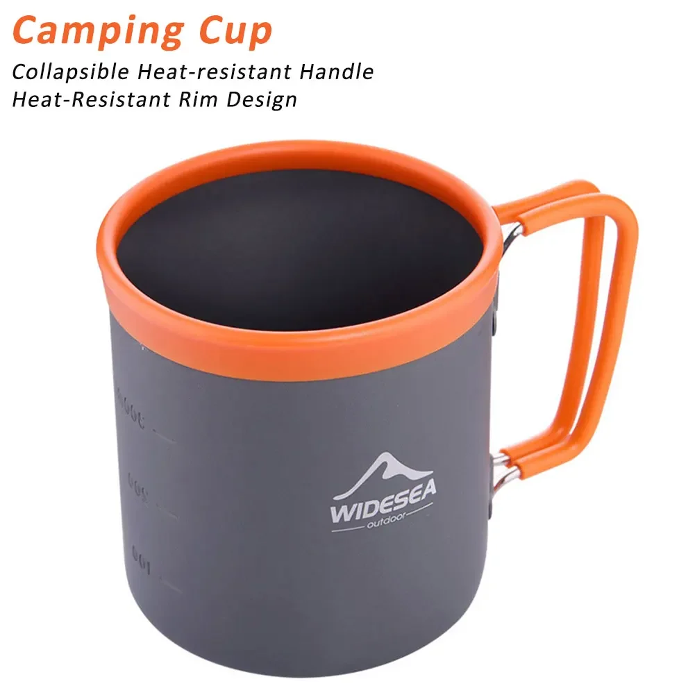 1Pc Camping Aluminum Cup Outdoor Mug Tourism Tableware Picnic Cooking Equipment Tourist Coffee Drink Camping Cup Trekking Hiking