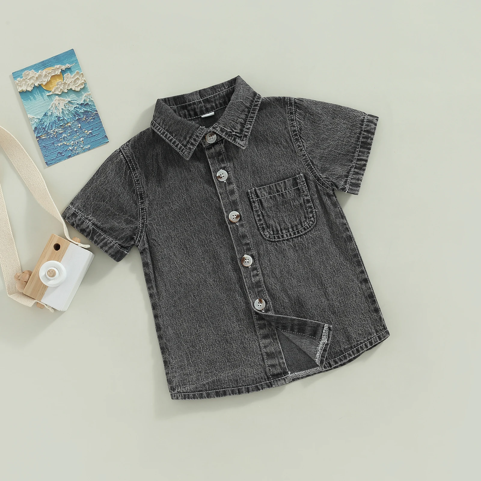 Kids Shirts Boys Shirts Toddler Kids Baby Boys Summer Casual Denim Shirt