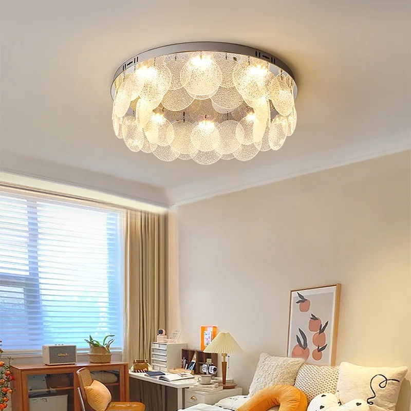 

Modern Crystal LED Ceiling Lamp For Bedroom Living Room Study Roof Home Chrome Decoration Round Chandelier Lighting Fixture