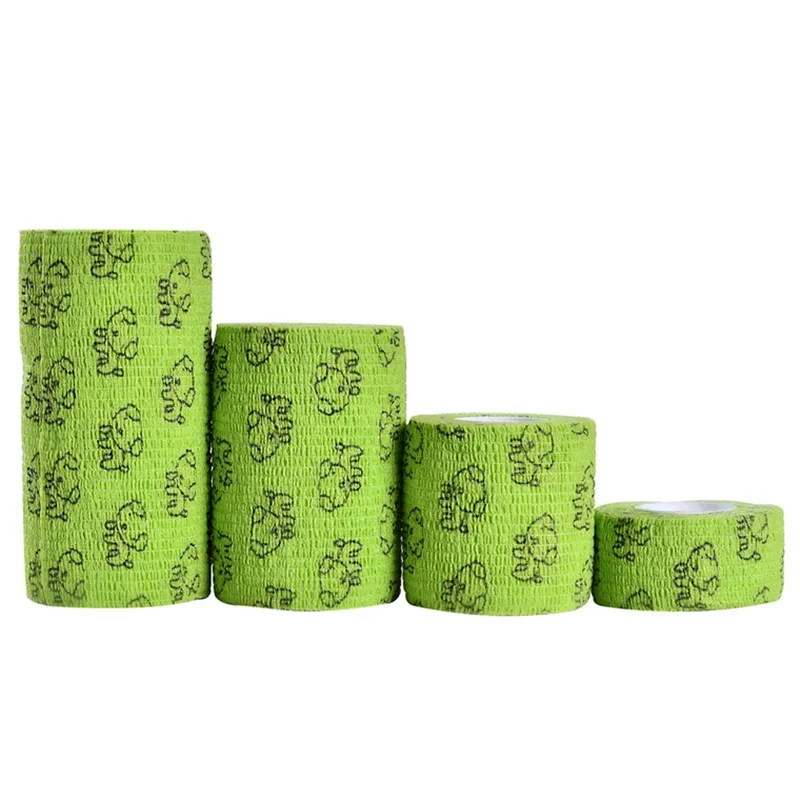 Cute Self-adhesive Elastic Bandage for Pet Dog Cat Bandage Leg Cover Protector Strap Medical Bandage Non-woven Cohesive Bandage images - 6