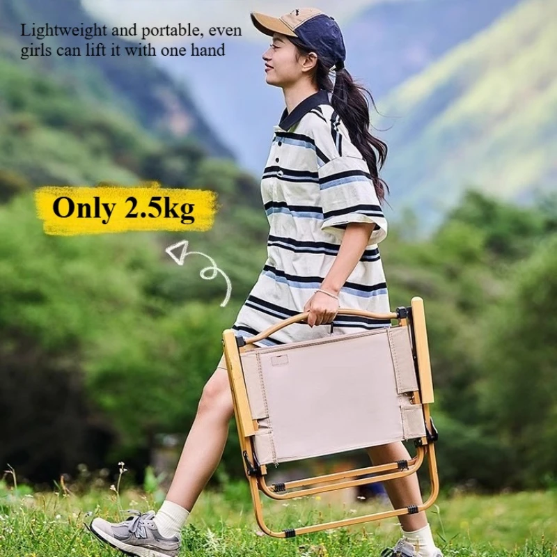 Chaise pêche jardin acier inoxydable pliante - Fauteuil léger portable camping plage moderne