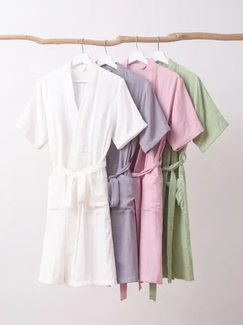 Introducing the Pure Cotton Class A Three-Layer Gauze Bathrobe Nightgown