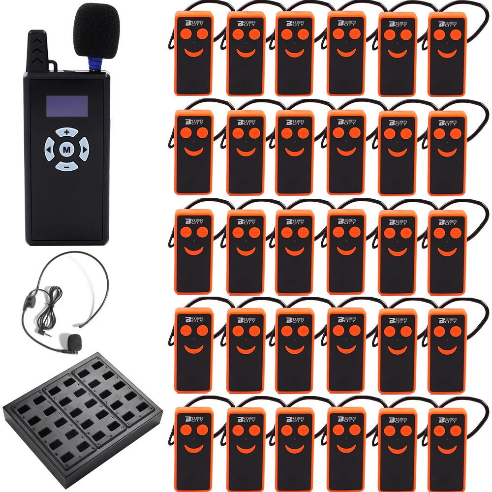 Wireless Whisper Tour Guide System 2.4G Simultaneous Interpretation System for Group Teaching Training Tourism Visit Church
