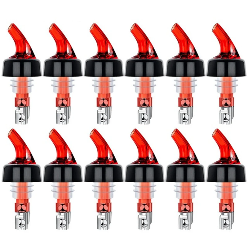 12pcs 30ml Automatic Measured Bottle Pourer Quick Shot Spirit Drinks Wine Cocktail Dispenser Bar Accessory Wine Pourer