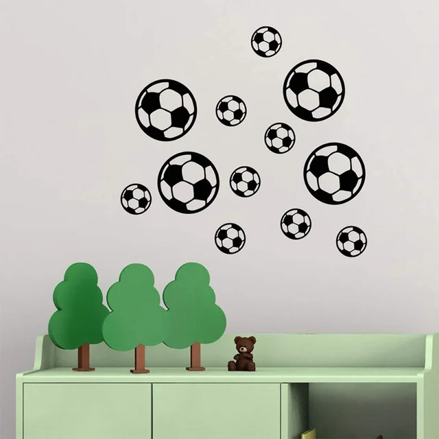 43 pièces/ensemble personnalisé Football ballon autocollant mural sport garçons chambre Art vinyle autocollant mural pour chambres d'enfants pépinière décor 6