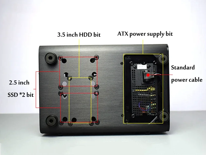 PC Gamer Case Desktop Micro Air Chassis For ITX Motherboards ATX Gabinete All-aluminum Frame Computer Cooling Case