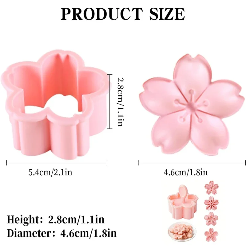 Cherry Blossom Cookie Cutter Fondant Stamp Floral Biscuit DIY Baking Tool Cake Decoration Pastry Mold cookie cutter,baking mold,cookie mould,cookie printing mold,fondant cutter,baking decorating tools,cookie maker press kit